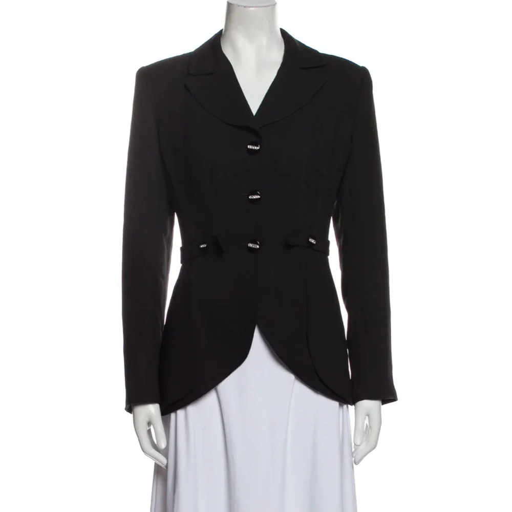 Alberto Makali Button Blazer in Black Size 4